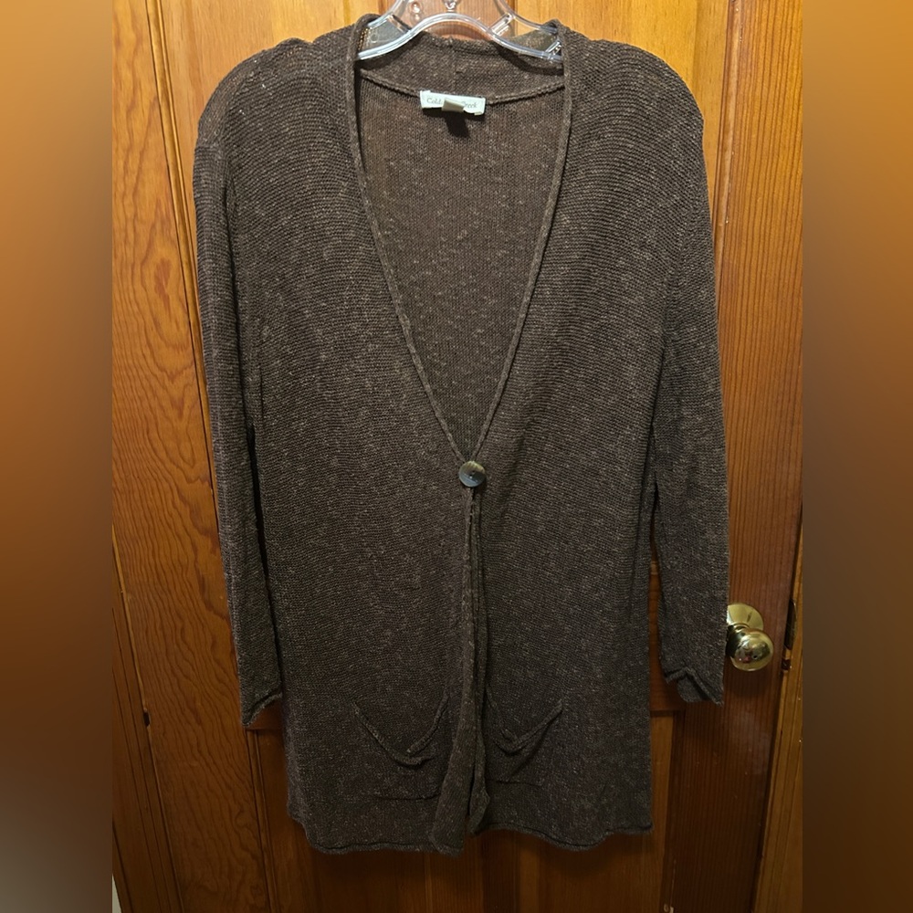 Coldwater Creek Brown Cardigan Sweater L